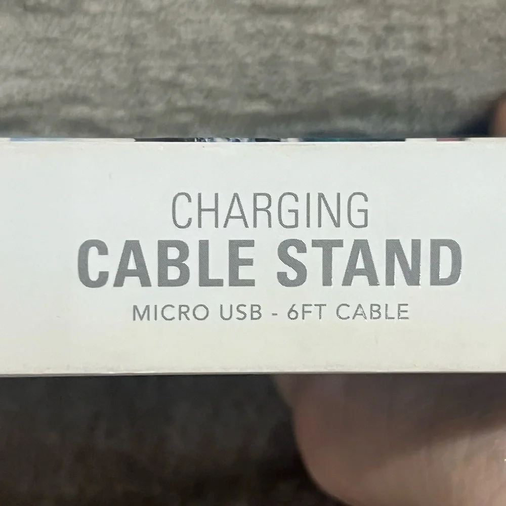 NIB Overtime Charging Cable Stand with Micro USB